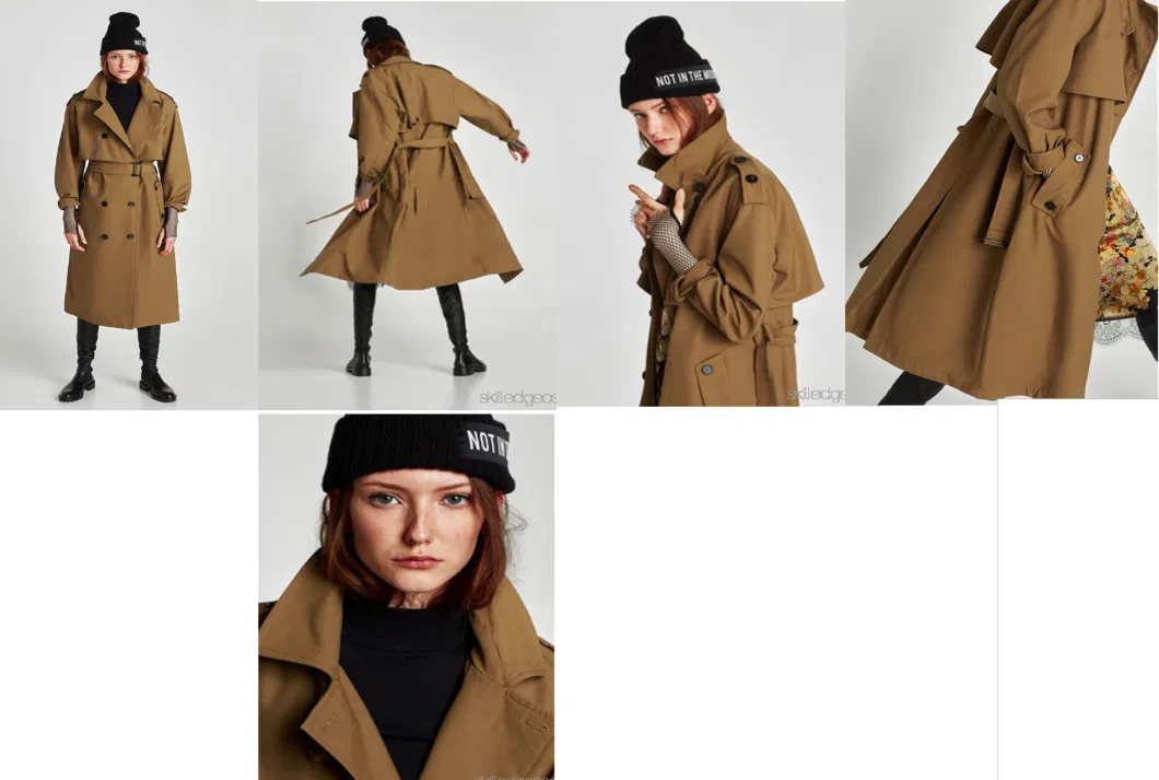 Trench Coat Women′ Style British Classic Gobal Fashion