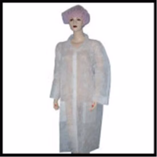 Camice da laboratorio monouso in tessuto non tessuto in PP con tasche