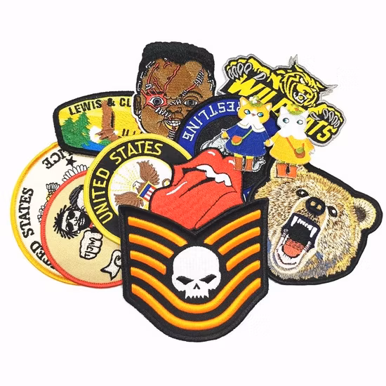 Toppa ricamata personalizzata per distintivo del braccio della mano dei lavoratori del treno per camicia